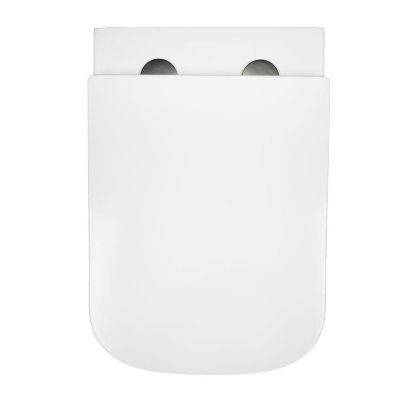 Weißer WC-Sitz von oben