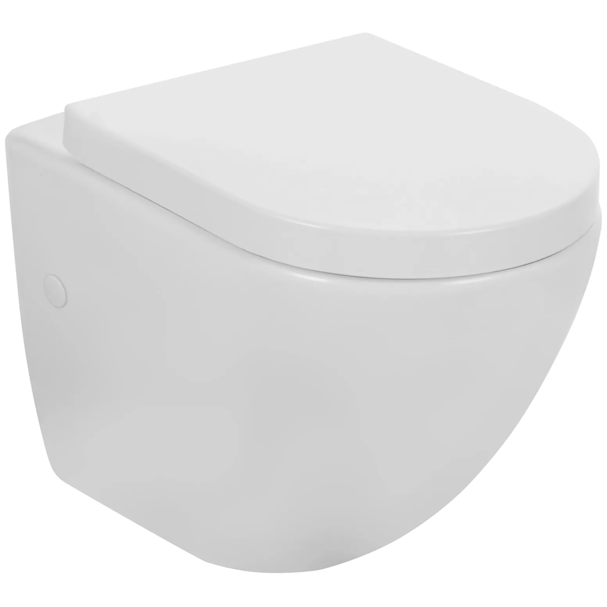 Wand-WC 'Cozy' spülrandlos mit WC-Sitz weiß