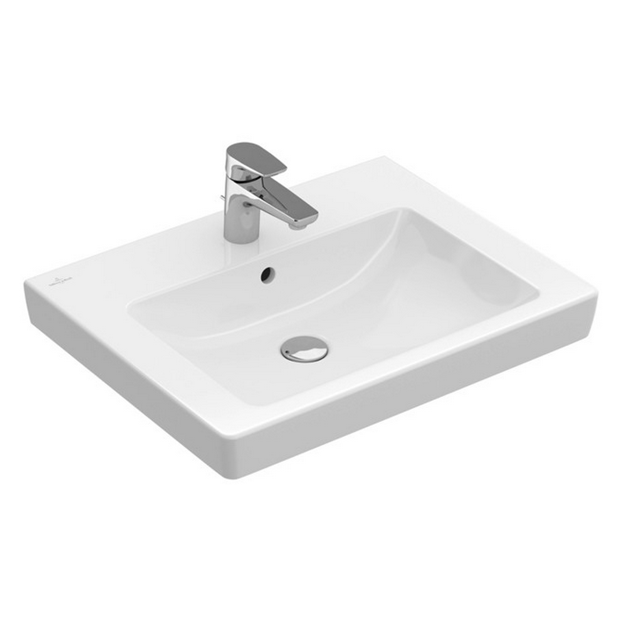 Waschbecken 'Subway 2.0' weiß 60 x 15 x 47 cm