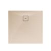 Beige Duschfläche aus Mineralguss quadratisch