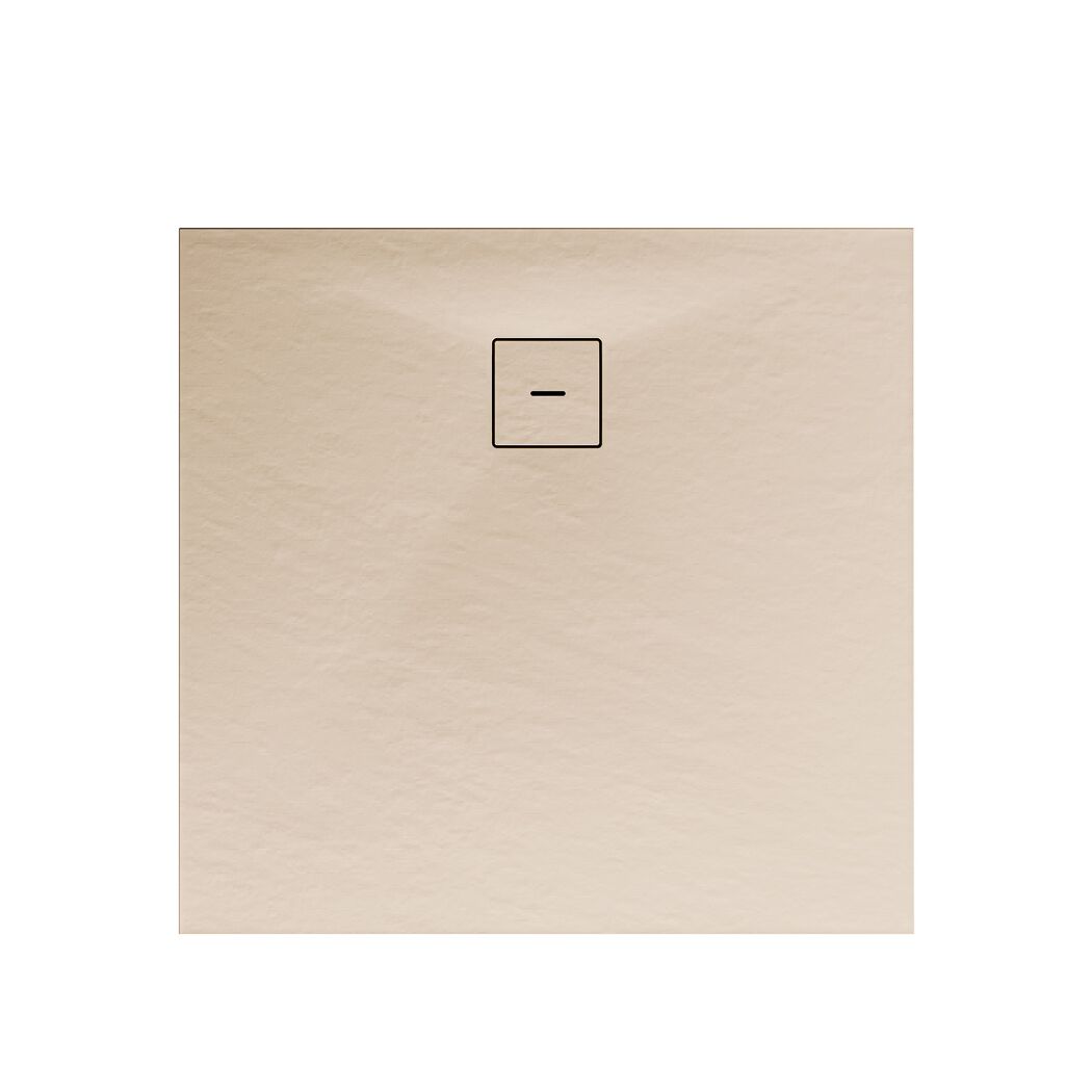 Beige Duschfläche aus Mineralguss quadratisch