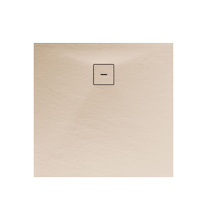 Beige Duschfläche aus Mineralguss quadratisch