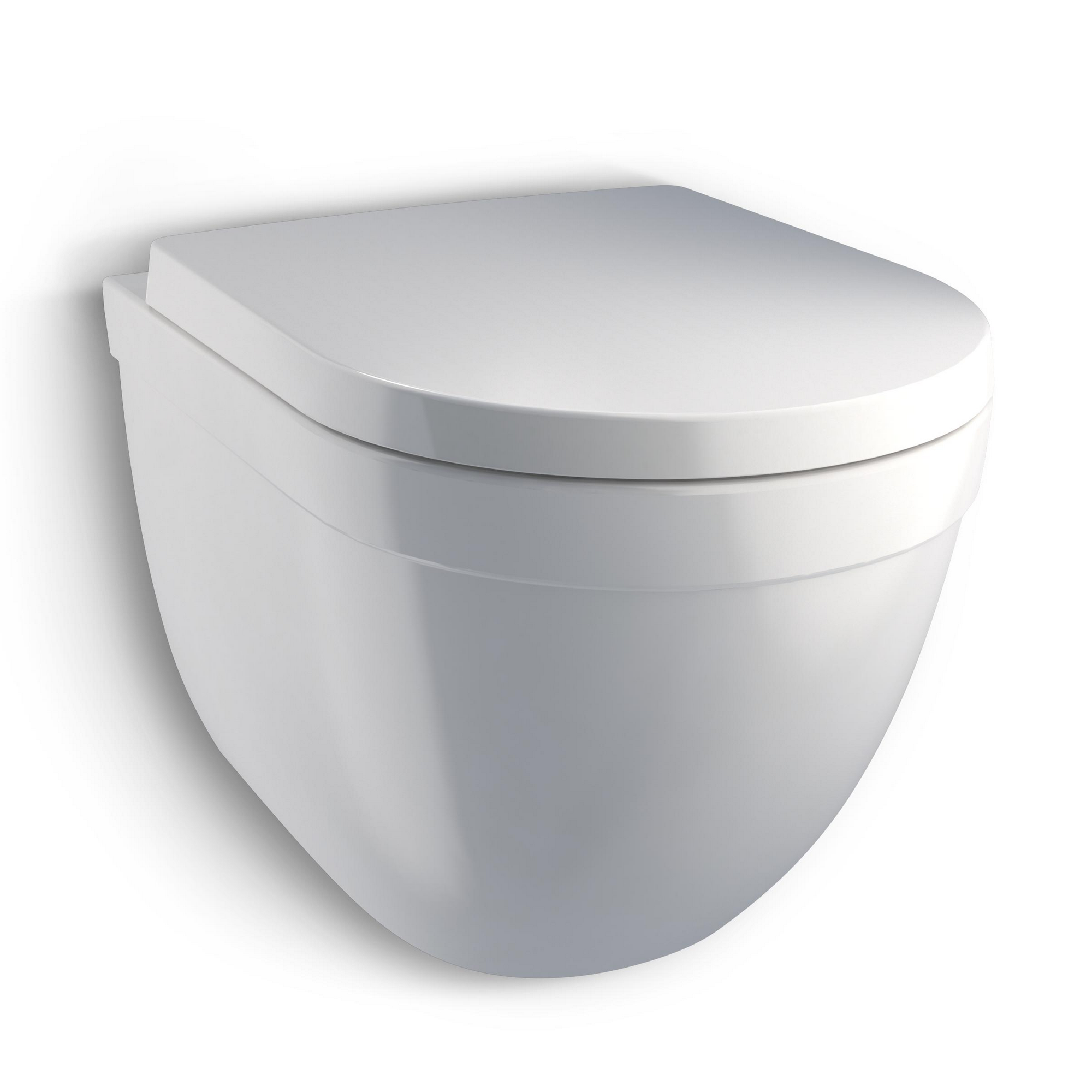 Wand-WC-Set 'Raumspar' mit Absenkautomatik weiß + product picture