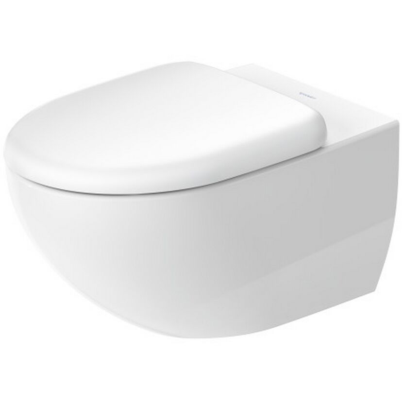 Wand-WC weiß mit geschlossenem Deckel
