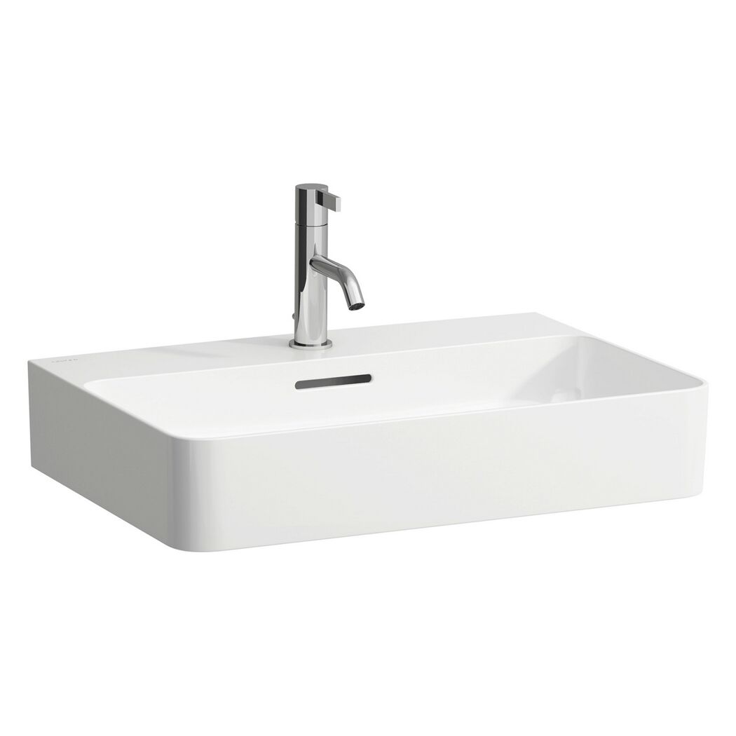 Waschbecken eckig 'VAL' weiß 60 x 15,5 x 42 cm