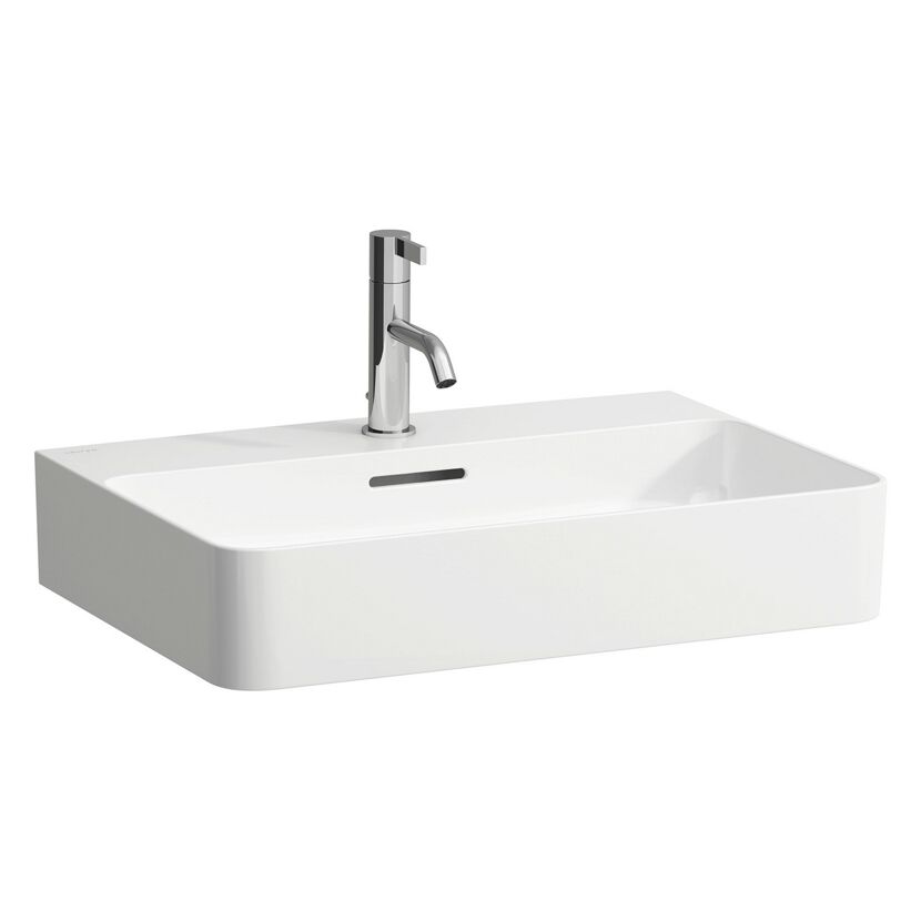 Waschbecken eckig 'VAL' weiß 60 x 15,5 x 42 cm