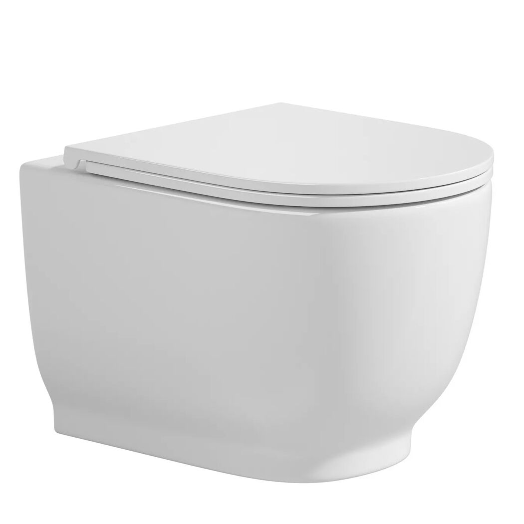 Wand-WC-Set spülrandlos 'Artemis' inklusive WC-Sitz weiß