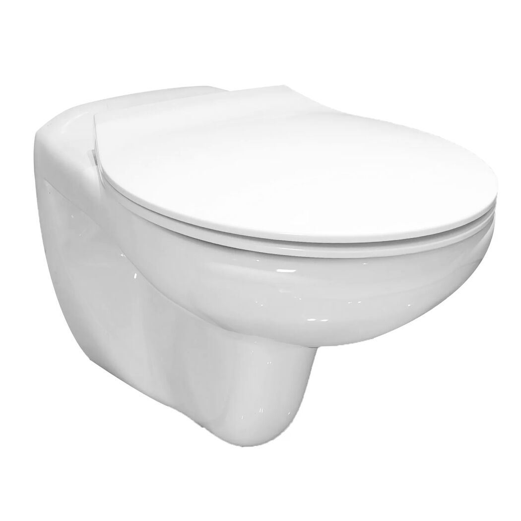 Wand-WC-Set spülrandlos 'Hanna' inklusive WC-Sitz weiß