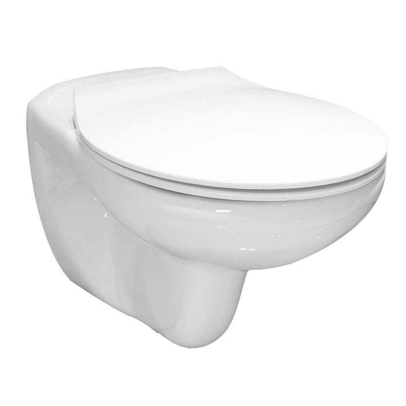 Wand-WC spülrandlos 'Hanna' inklusive WC-Sitz weiß