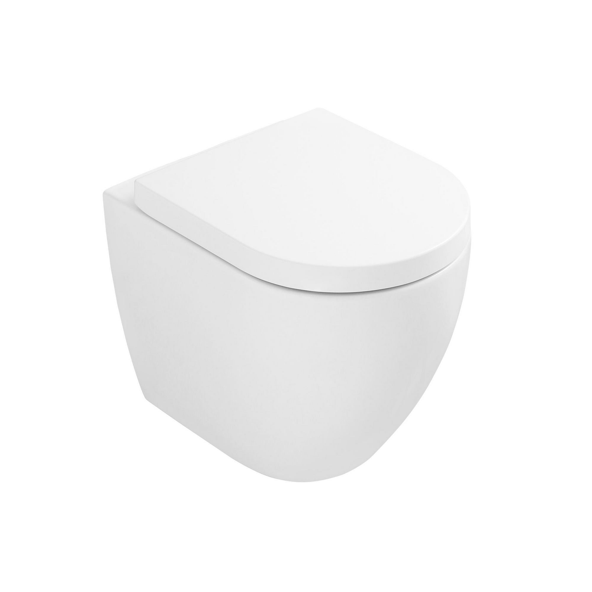 Stand-Tiefspül-WC 'Rivo' mit WC-Sitz, spülrandlos, weiß + product picture