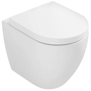 Stand-Tiefspül-WC 'Rivo' mit WC-Sitz, spülrandlos, weiß
