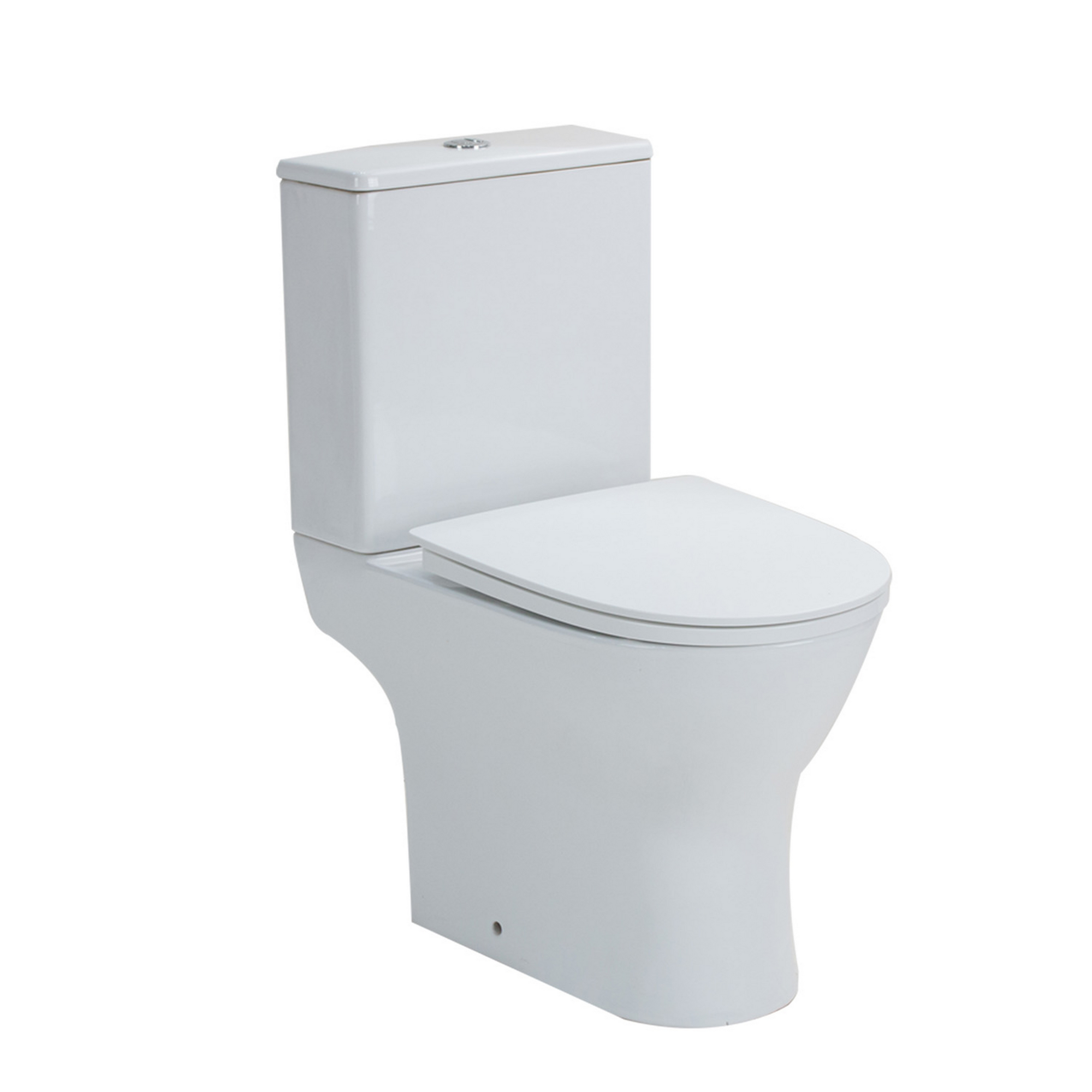 Stand-WC 'Paros' mit WC-Sitz und Spülkasten, spülrandlos, weiß + product picture