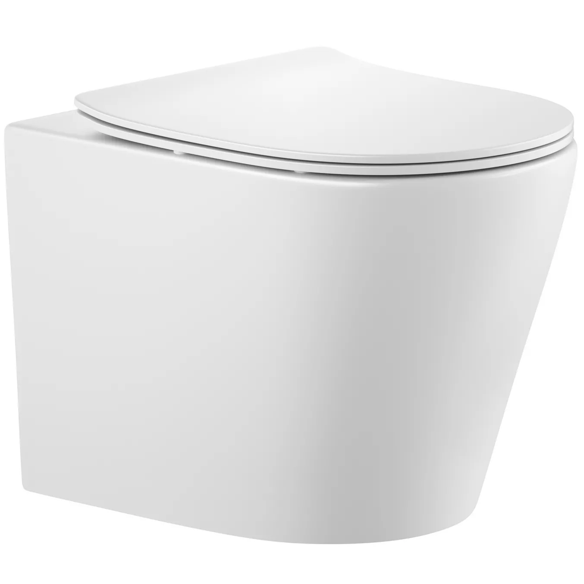 Wand-WC 'Nakia' spülrandlos inklusive WC-Sitz matt weiß