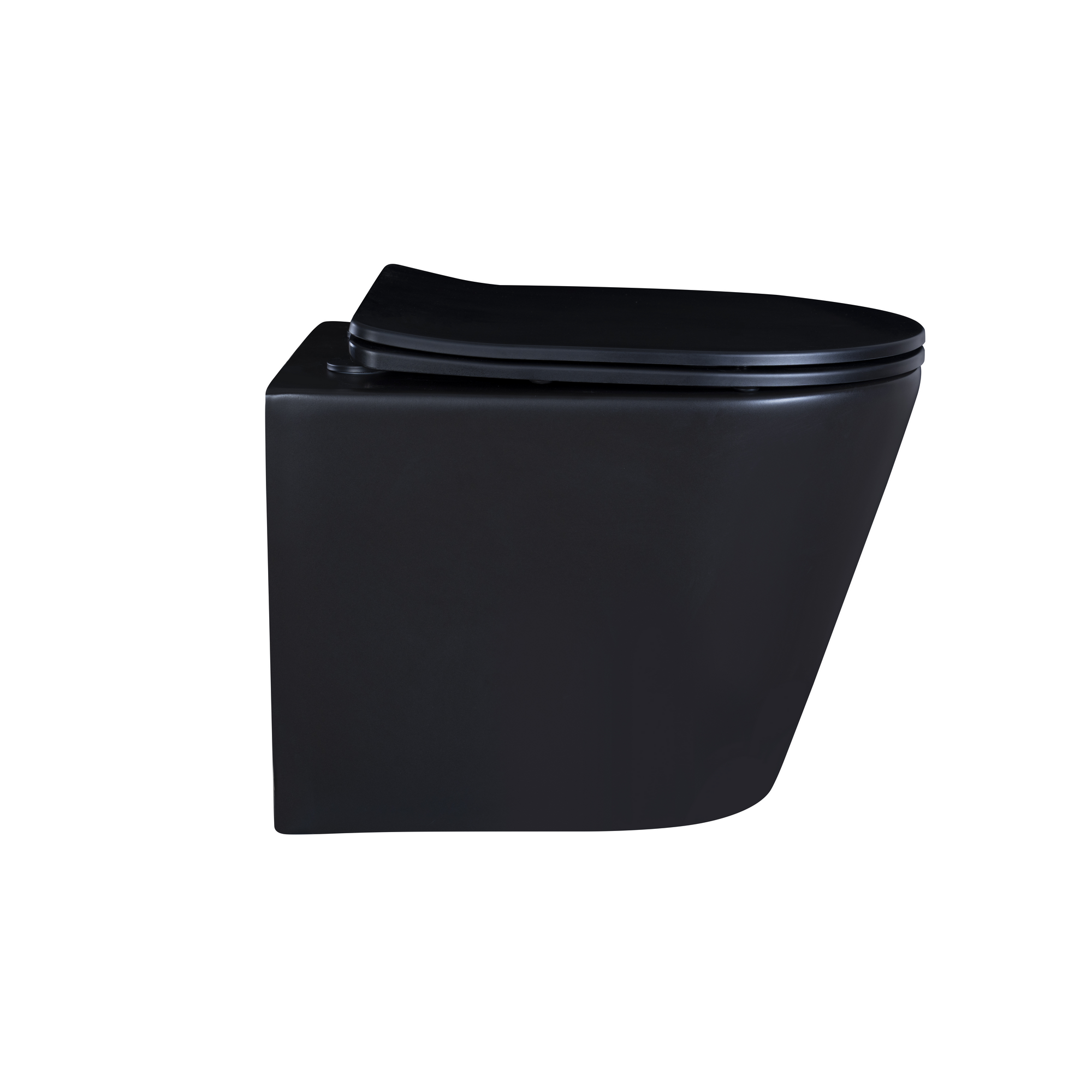 Wand-WC 'Nakia' spülrandlos inkl. WC-Sitz schwarz matt
