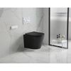 Wand-WC-Set spülrandlos 'Nakia' inklusive WC-Sitz schwarz