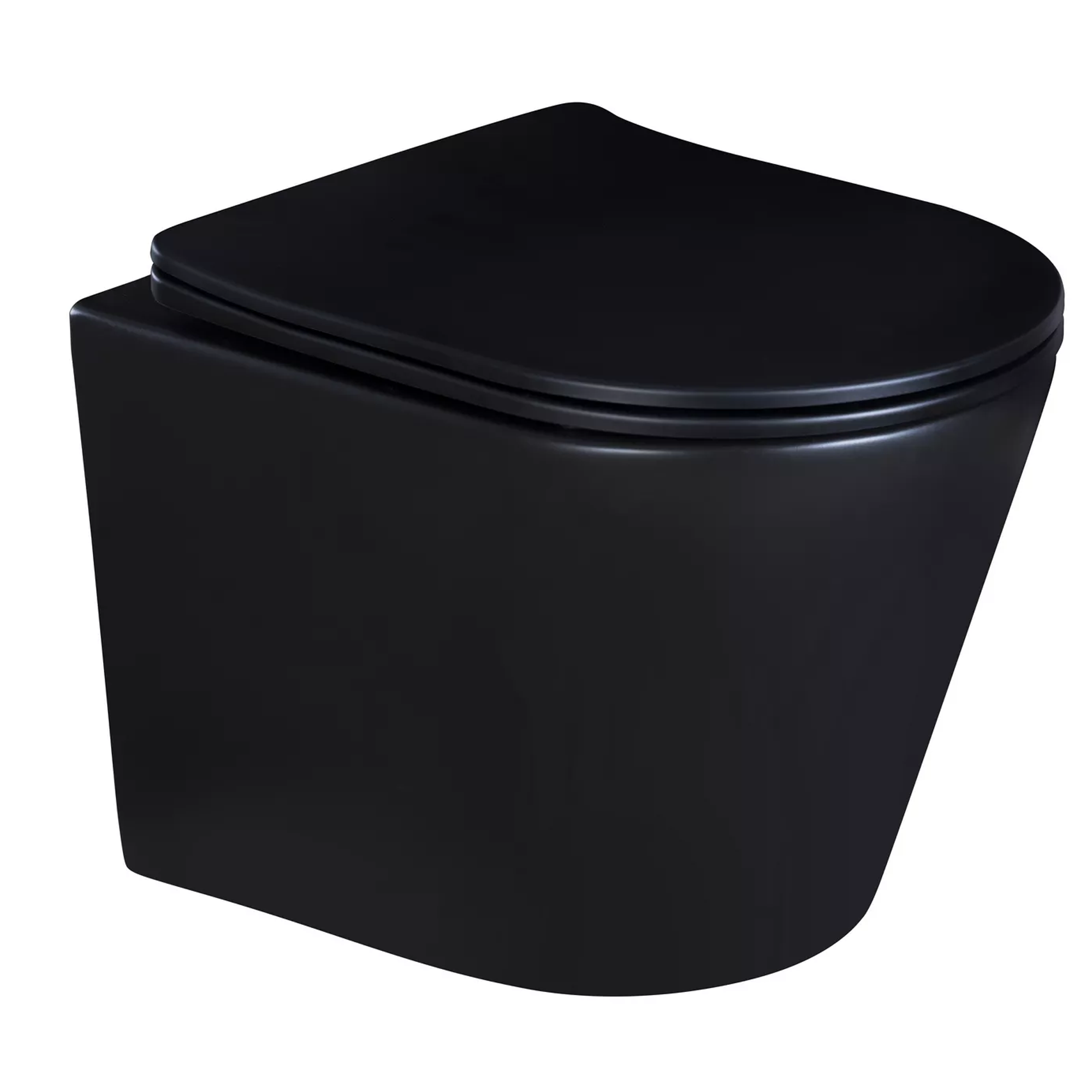 Wand-WC 'Nakia' inklusive WC-Sitz schwarz