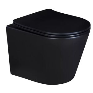 Wand-WC 'Nakia' inklusive WC-Sitz schwarz