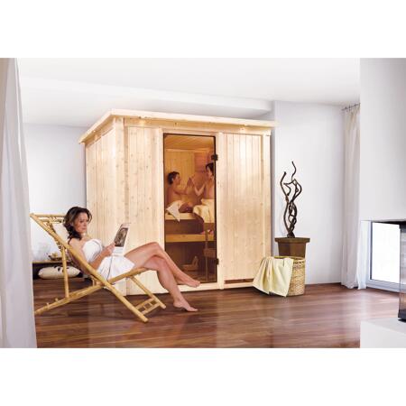 2. Bild von Systemsauna 'Sodin' mit Dachkranz natur 210 x 202 x 184 cm