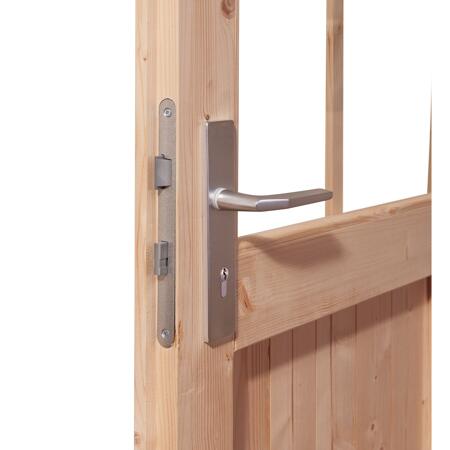 8. Bild von Massivholzsauna 'Skrollan 3' mit Vorraum und Ofen natur 396 x 227 x 231 cm, 9 kW