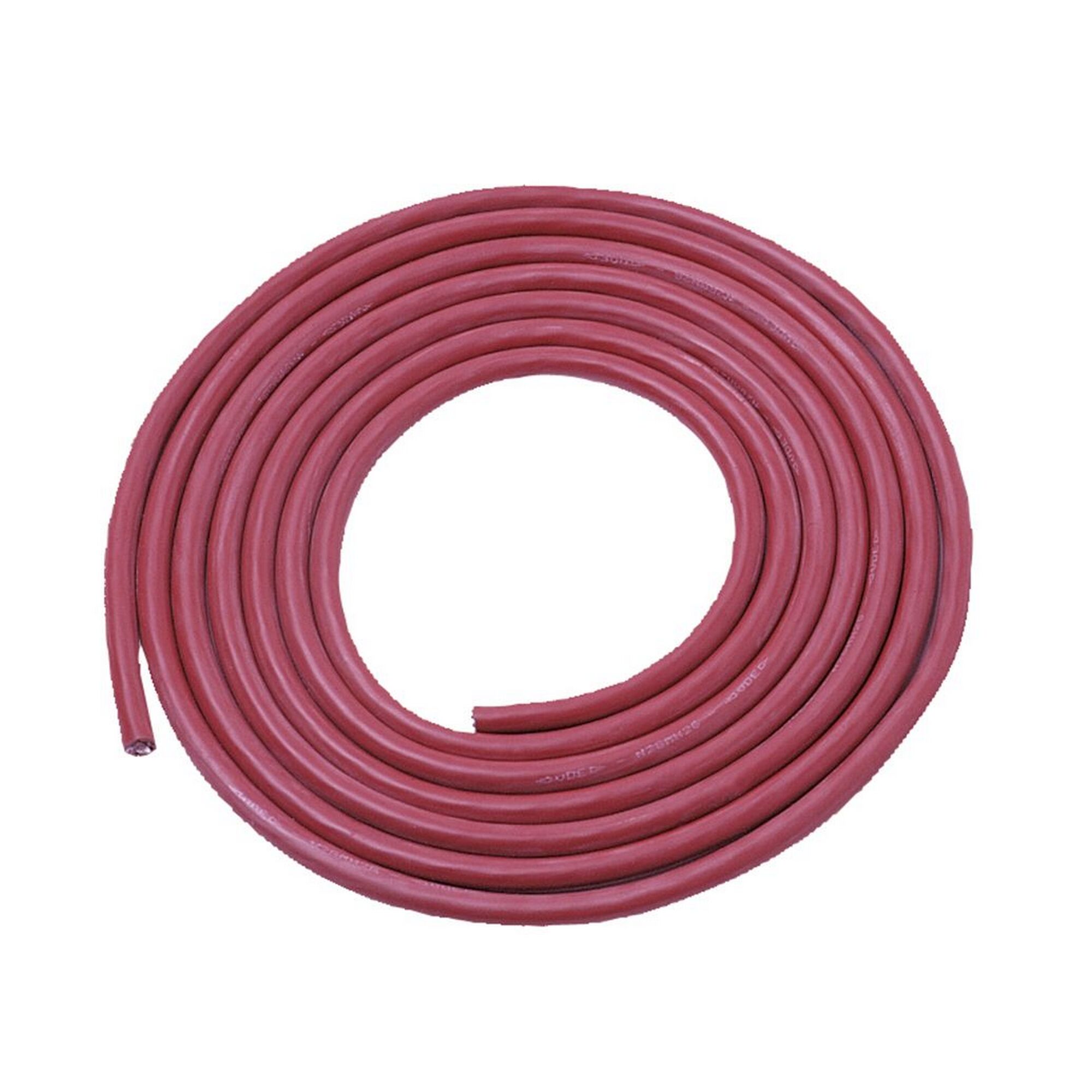 Rotes Silikonkabel, aufgerollt