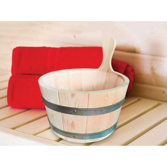 Bild von Sauna Aufgusskübel Fichte natur 4 l, mit Kunststoffeinsatz
