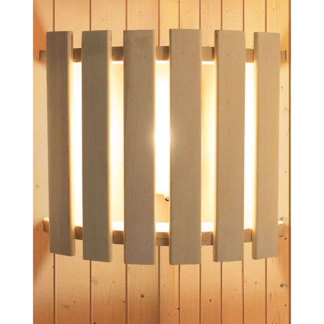 Bild von Saunaleuchte 'Modern' mit Massivholzblendschirm