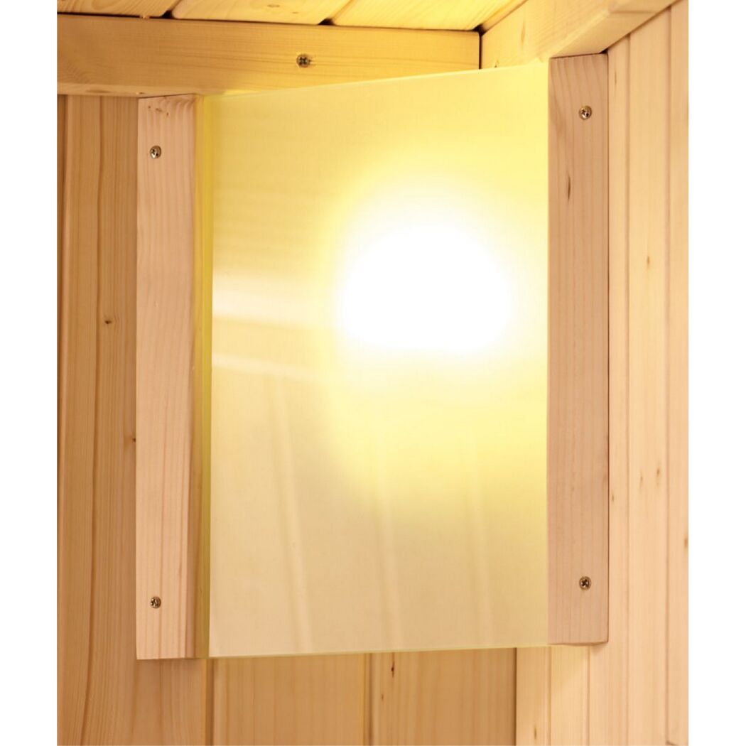 Leuchte in einer Sauna