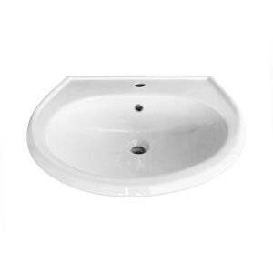 Waschbecken oval weiß 60 x 21 x 51,5 cm