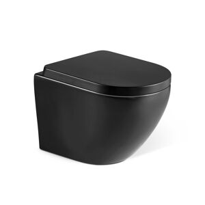 Wand-WC Set schwarz mit Absenkautomatik