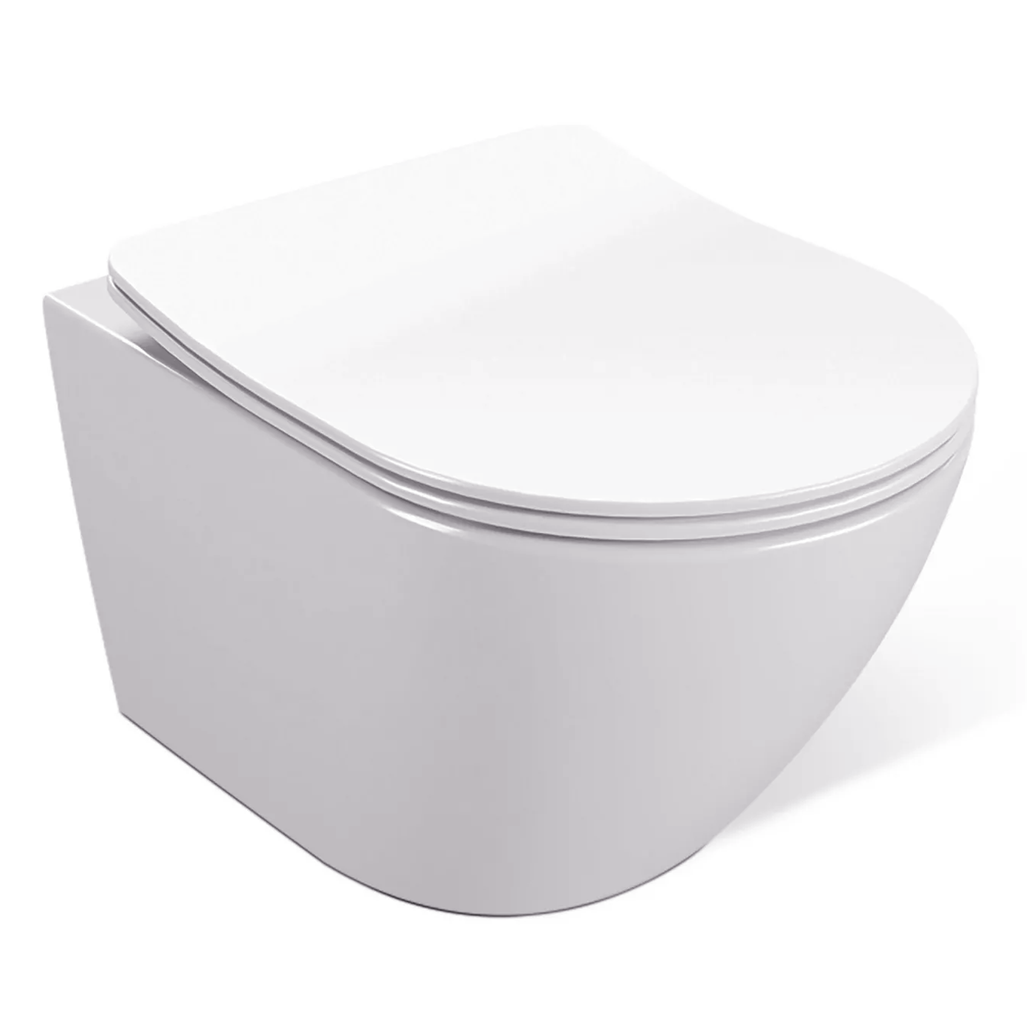 Wand-WC 'Saranda pure rimless' Tiefspüler spülrandlos weiß