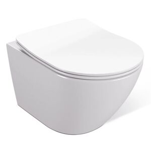 Wand-WC 'Saranda pure rimless' Tiefspüler spülrandlos weiß