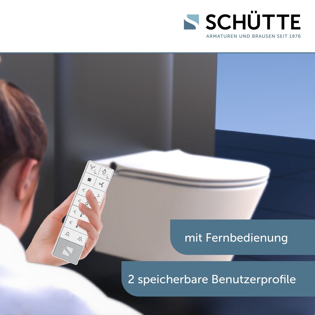Dusch-WC spülrandlos 'Cesari' inklusive WC-Sitz weiß