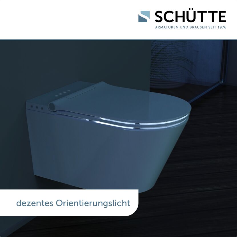 Dusch-WC spülrandlos 'Cesari' inklusive WC-Sitz weiß