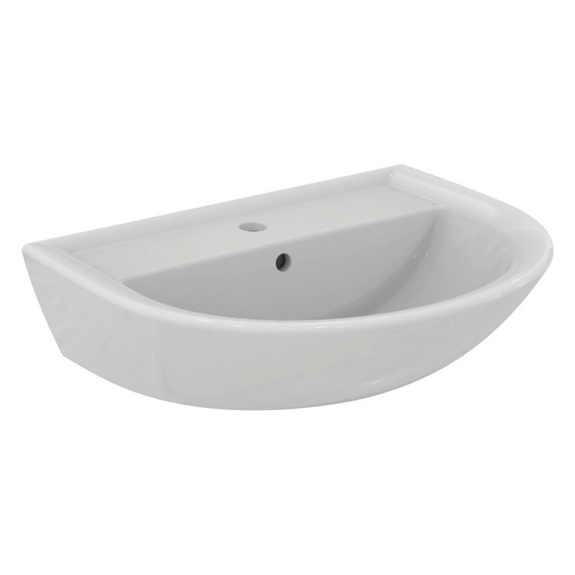 Waschbecken halbrund 'Eurovit' weiß 60 x 18,9 x 47 cm