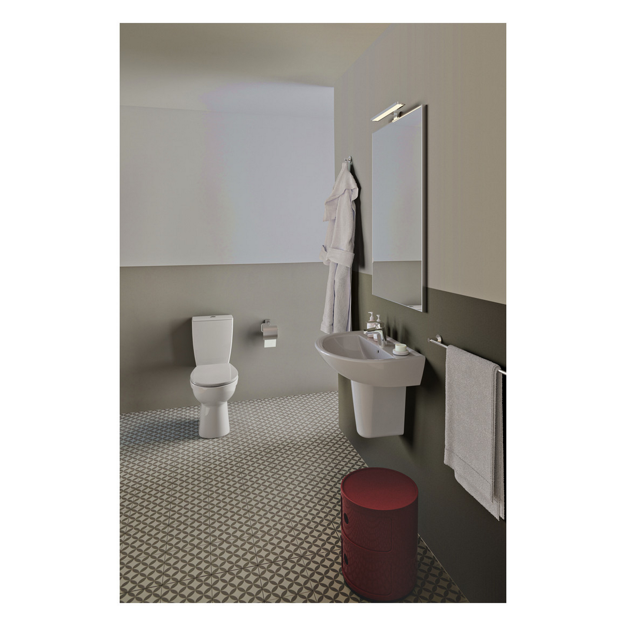 Waschtisch 'Eurovit' weiß 60 x 18,9 x 47 cm