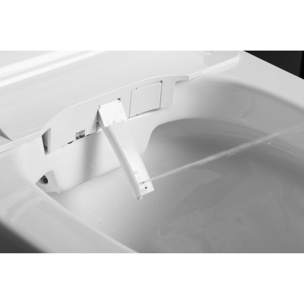 Dusch-WC mit geöffnetem Duscharm