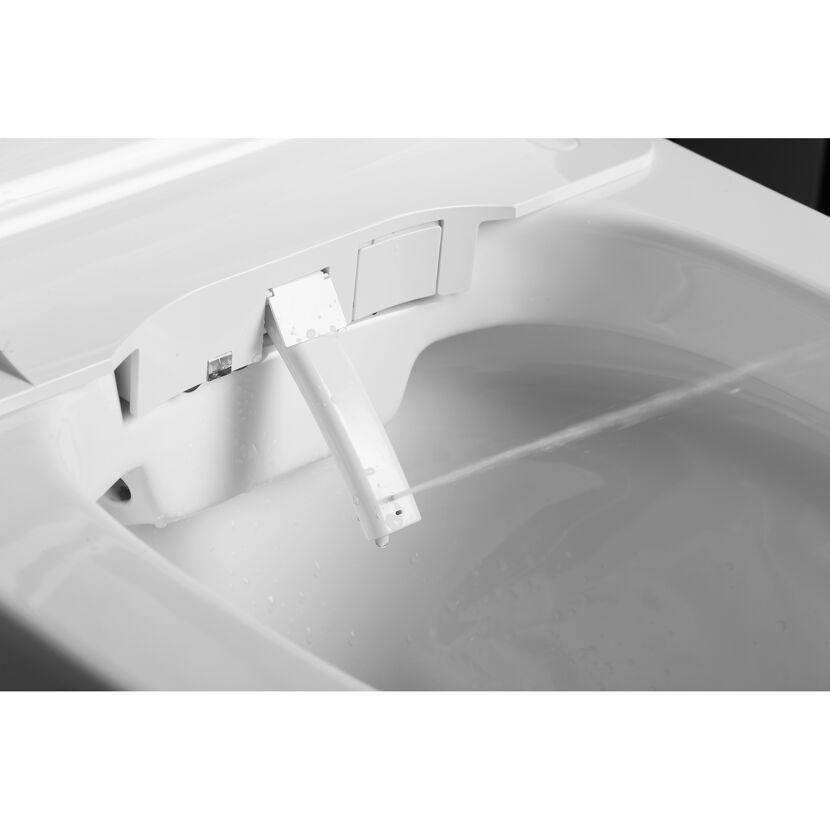 Dusch-WC mit geöffnetem Duscharm