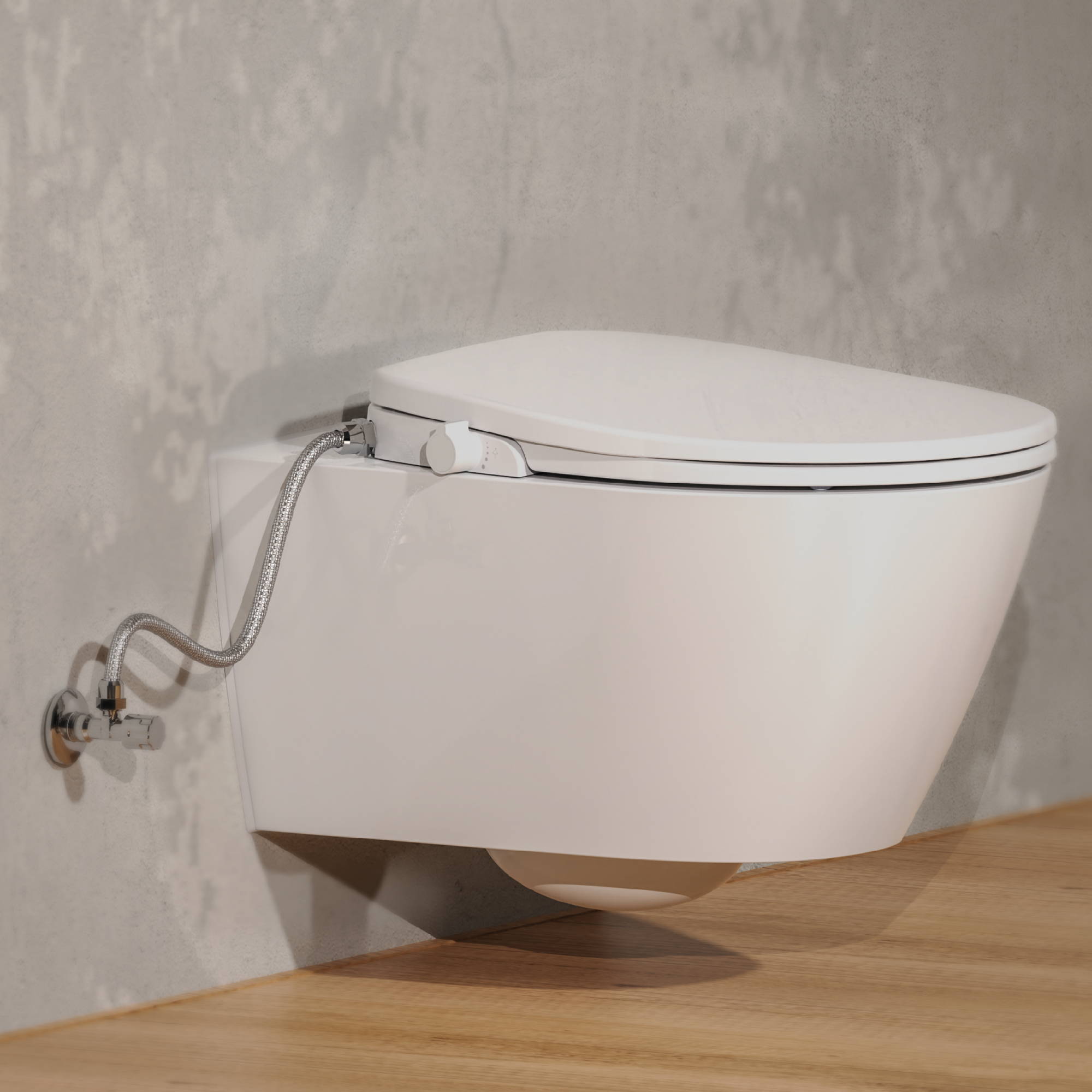 Dusch WC-Sitz 'EDDW01' weiß mit Absenkautomatik
