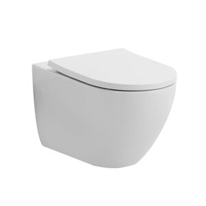 Wand-WC 'Adonis Twister Flush' spülrandlos weiß inklusive WC-Sitz