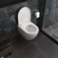Verkleinertes Bild von Wand-WC 'Adonis Twister Flush' spülrandlos weiß inklusive WC-Sitz