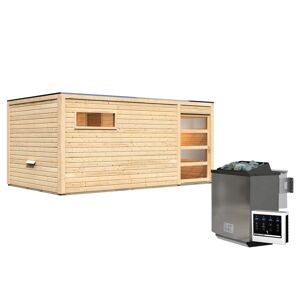 Saunahaus 'Hygge' natur 9 kW Bio-Ofen, Steuerung Easy, mit Vorraum 508 x 276 x 221 cm