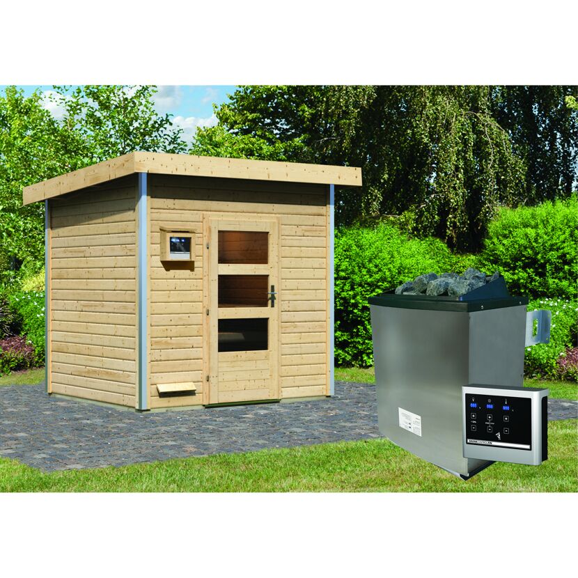 Saunahaus aus Holz mit 9kW Ofen