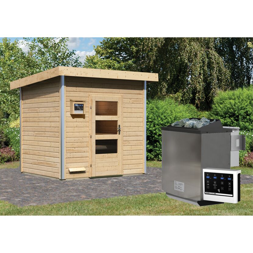 Saunahaus aus Holz mit BioOfen