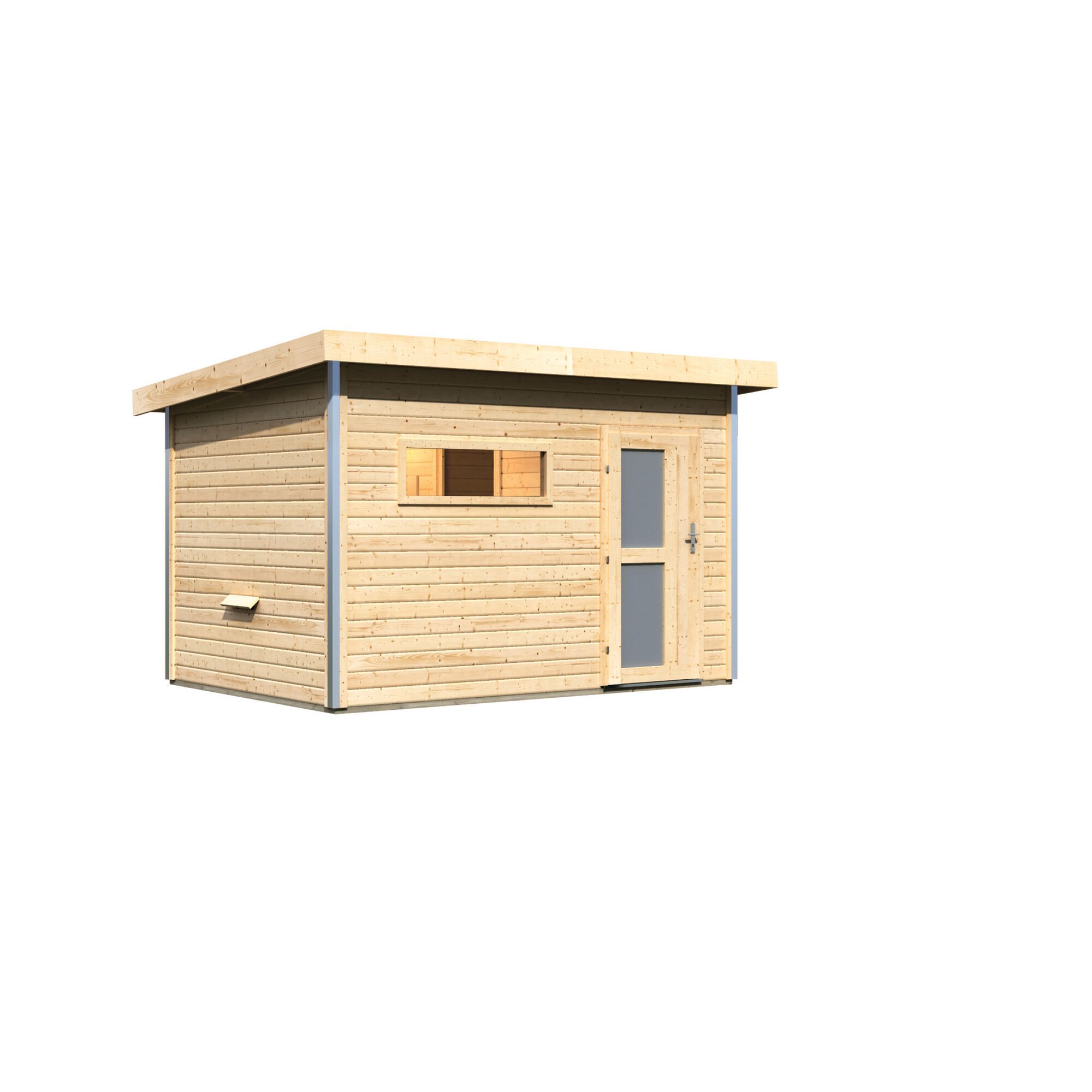 Saunahaus Skrollan aus Holz