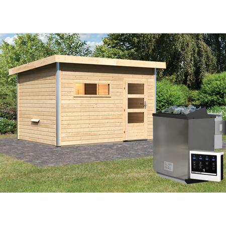 3. Bild von Saunahaus 'Skrollan 2' natur 9 kW Bio-Ofen, Steuerung Easy, Vorraum 336 x 231 x 227 cm