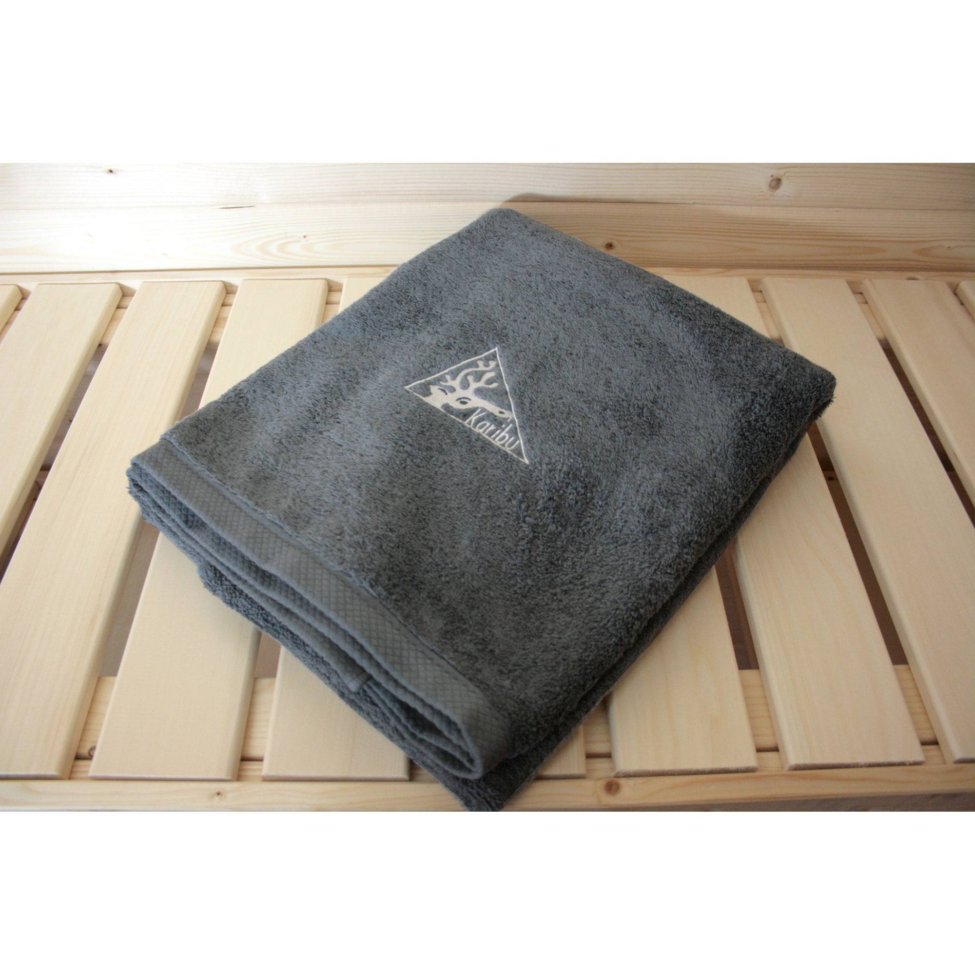 Sauna-Handtuch grau 180 x 90 cm, 2 Stück + product picture