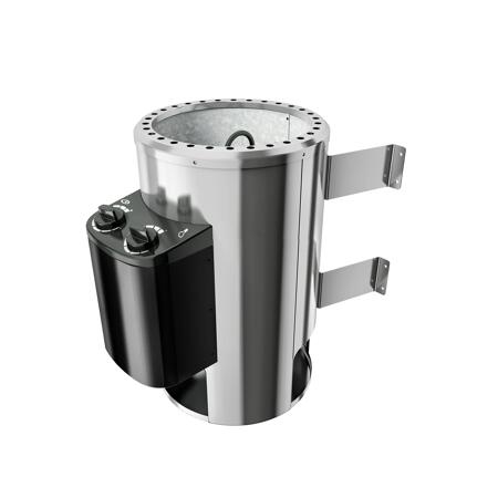 4. Bild von Massivholzsauna 'Jella' natur 3,6 kW Plug & Play Ofen mit integrierter Steuerung, Kranz 223 x 159 x 191 cm