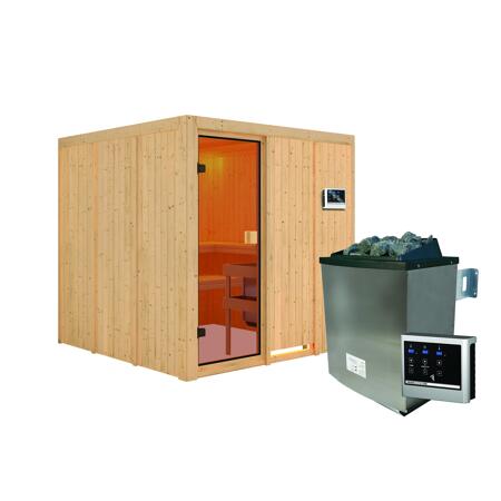 2. Bild von Elementsauna 'Oulu' natur 9 kW Ofen, Steuerung Easy 196 x 196 x 198 cm