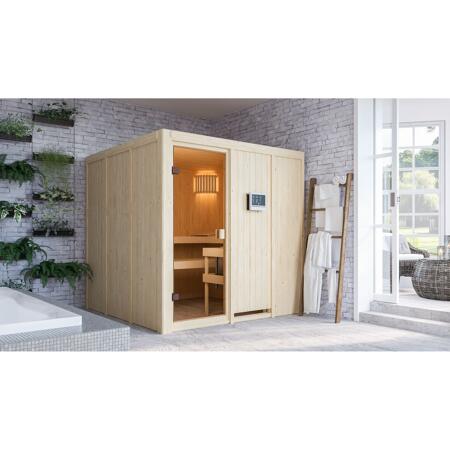 10. Bild von Elementsauna 'Oulu' natur 9 kW Ofen, Steuerung Easy 196 x 196 x 198 cm