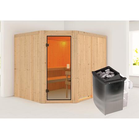 3. Bild von Elementsauna 'Horna' natur 9 kW Ofen integrierte Steuerung 231 x 196 x 198 cm